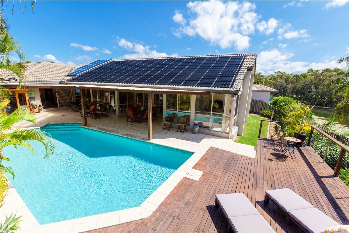 Solar energy system at a hotel resort